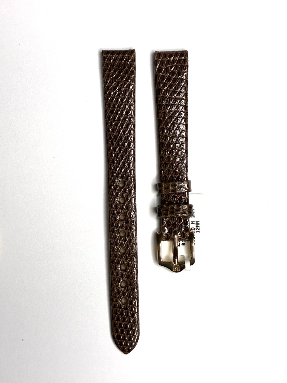 Hirsch Genuine Lizard Leather Watch Strap - Brown (12mm Width)